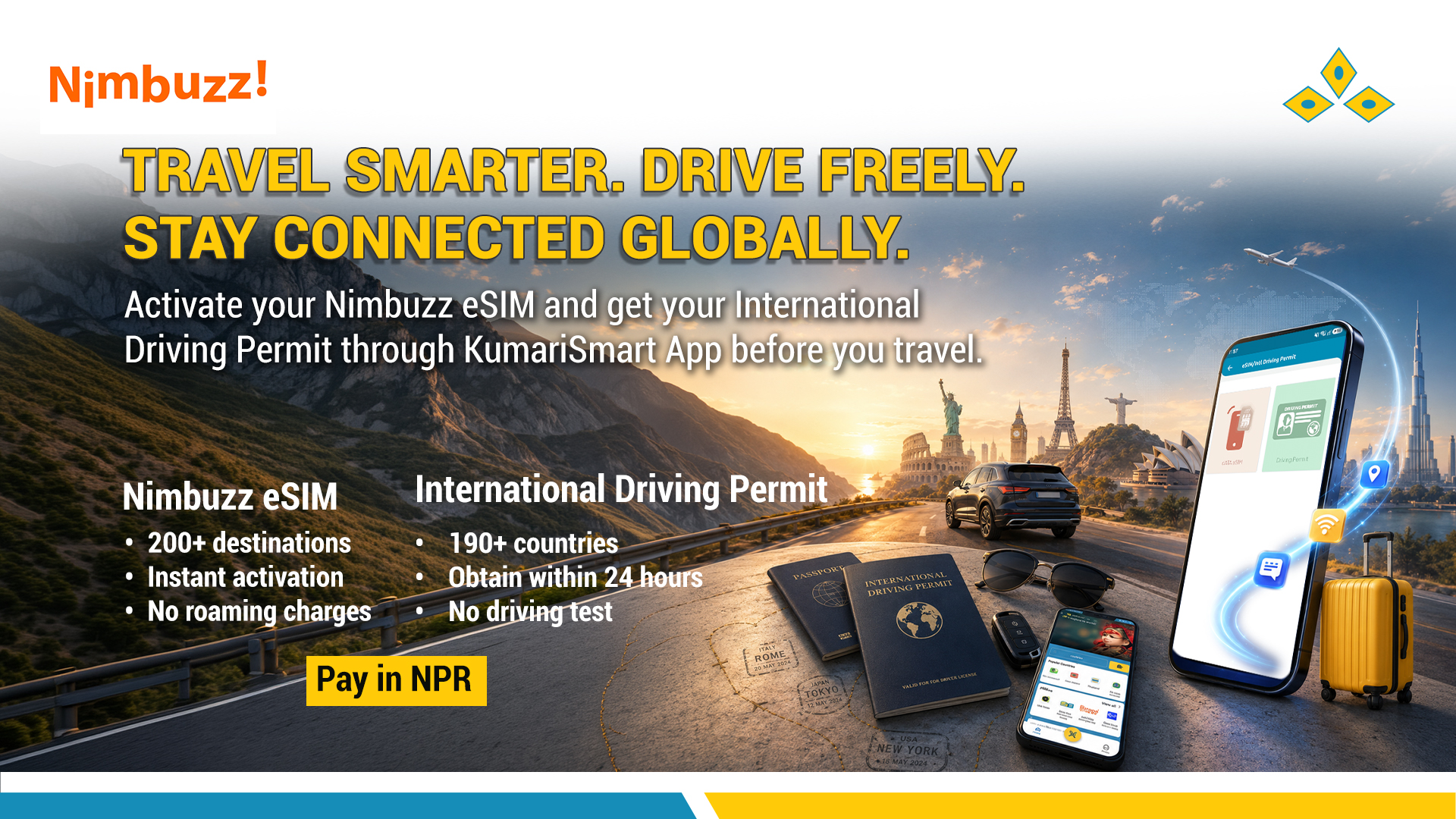कुमारी बैंक र निम्बजबीच  सम्झौता : मोबाइल बैंकिङ्ग एपमार्फत अन्तर्राष्ट्रिय e-sim तथा IDPसेवा उपलब्ध